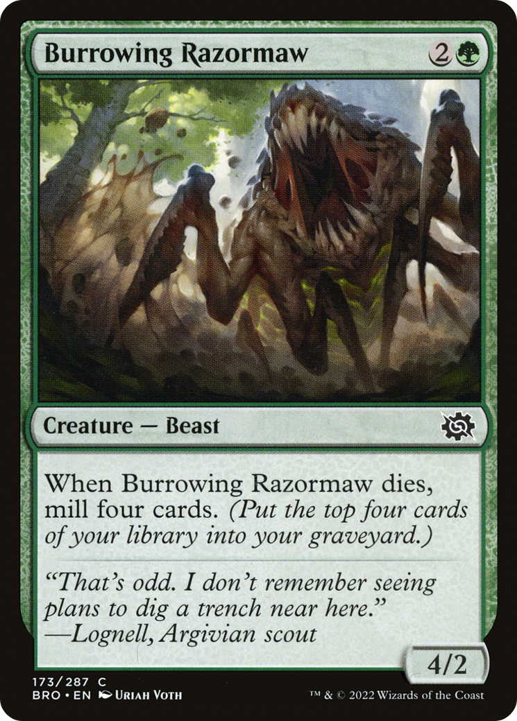 Burrowing Razormaw [The Brothers' War]-1