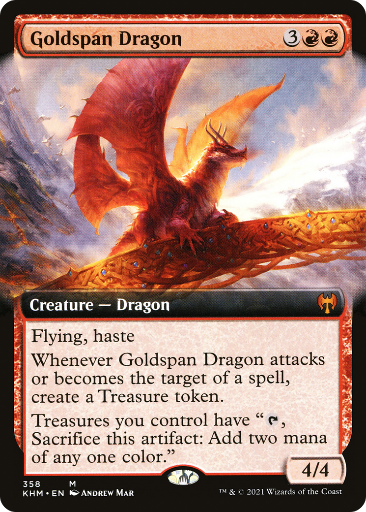 Goldspan Dragon (Extended Art) [Kaldheim]-1
