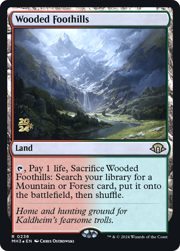 Wooded Foothills (PRE-236) - Modern Horizons 3 Promos Foil-1