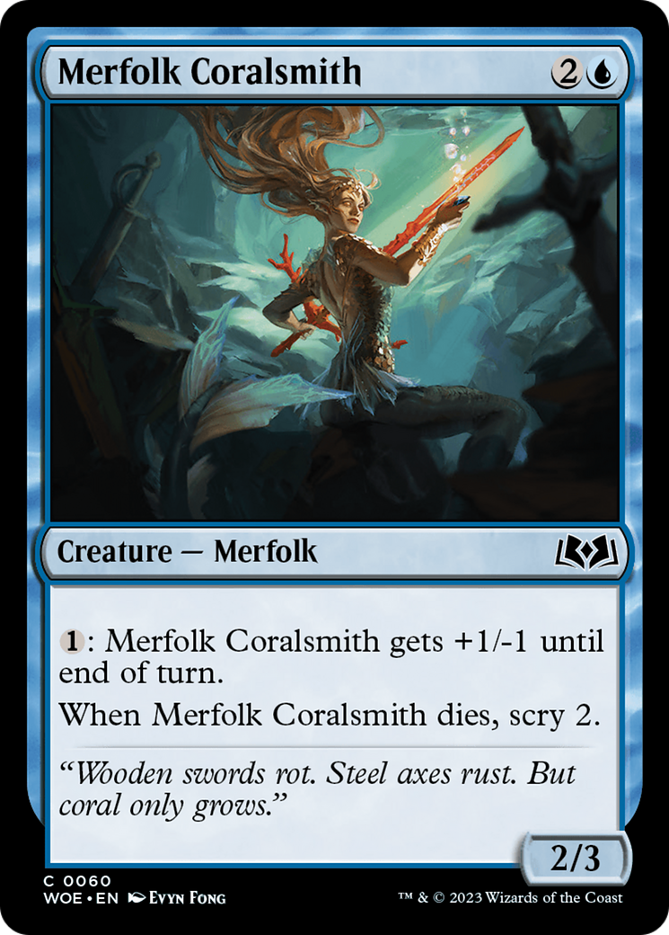 Merfolk Coralsmith [Wilds of Eldraine]-1
