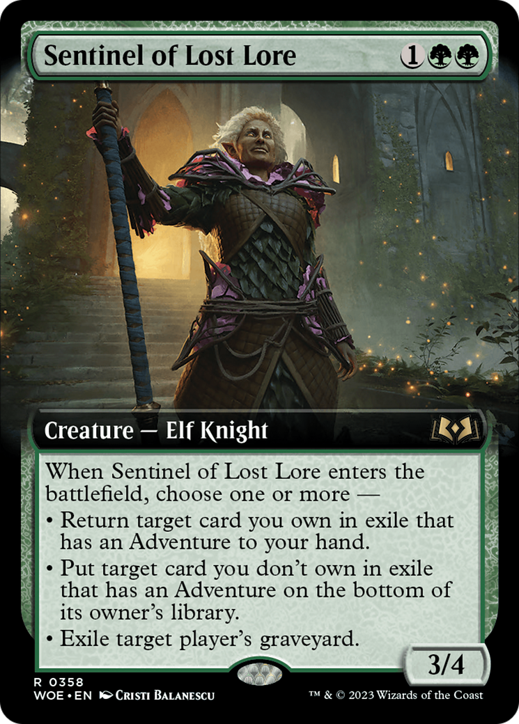 Sentinel of Lost Lore (Extended Art) [Wilds of Eldraine]-1