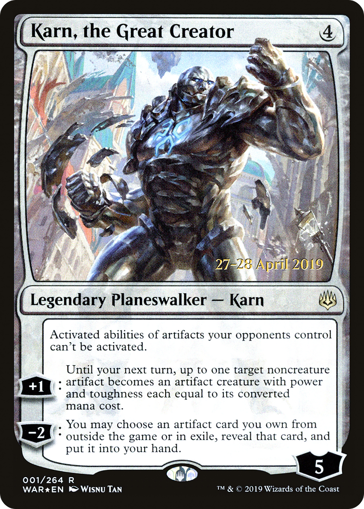 Karn, the Great Creator [War of the Spark Prerelease Promos]-1