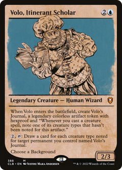 Volo, Itinerant Scholar (Showcase) (CLB-388) - Commander Legends: Battle for Baldur's Gate: (Showcase)-1