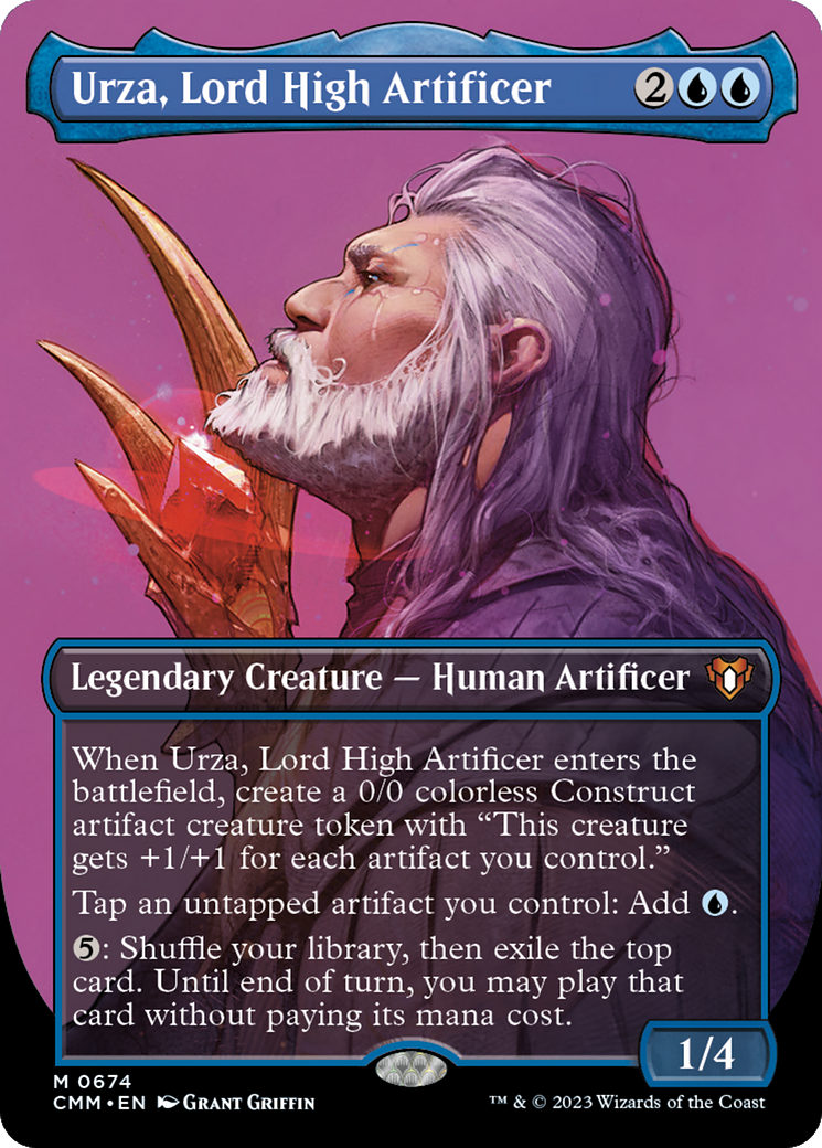 Urza, Lord High Artificer (Borderless) (CMM-674) - Commander Masters (Borderless)-1