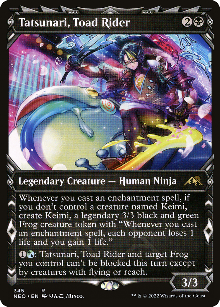 Tatsunari, Toad Rider (Showcase Ninja) [Kamigawa: Neon Dynasty]-1