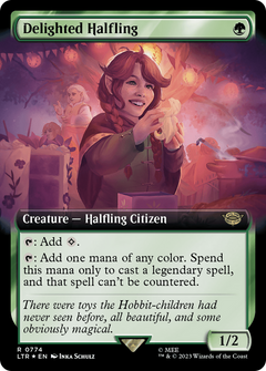 Delighted Halfling (Extended Art) (Surge Foil) [The Lord of the Rings: Tales of Middle-Earth]-1