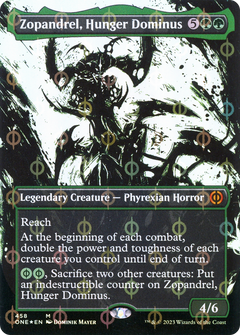 Zopandrel, Hunger Dominus (Showcase) (Step-and-Compleat Foil) (ONE-458) - Phyrexia: All Will Be One: (Showcase) (Borderless) Foil-1