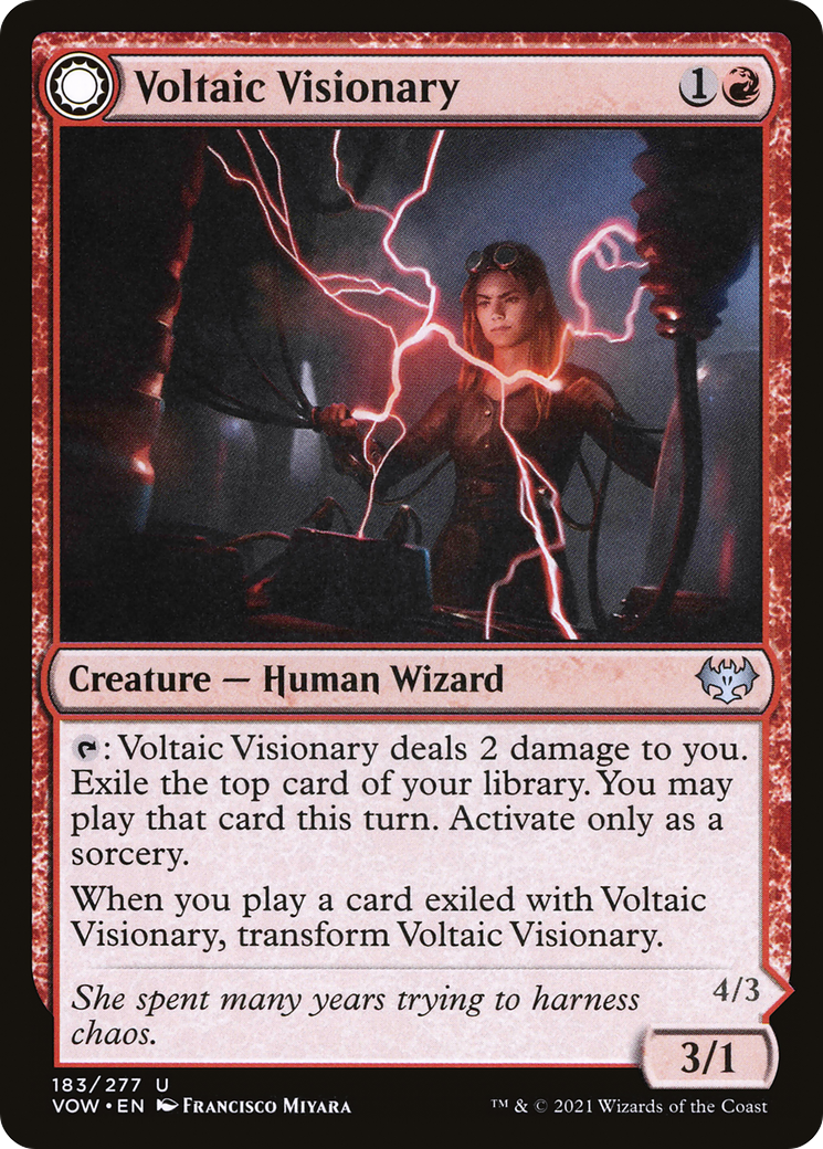 Voltaic Visionary (VOW-183) - Innistrad: Crimson Vow: (Double Faced Transform) Foil-1