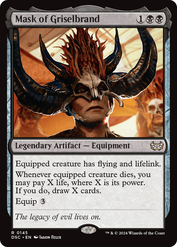 Mask of Griselbrand [Duskmourn: House of Horror Commander]-1