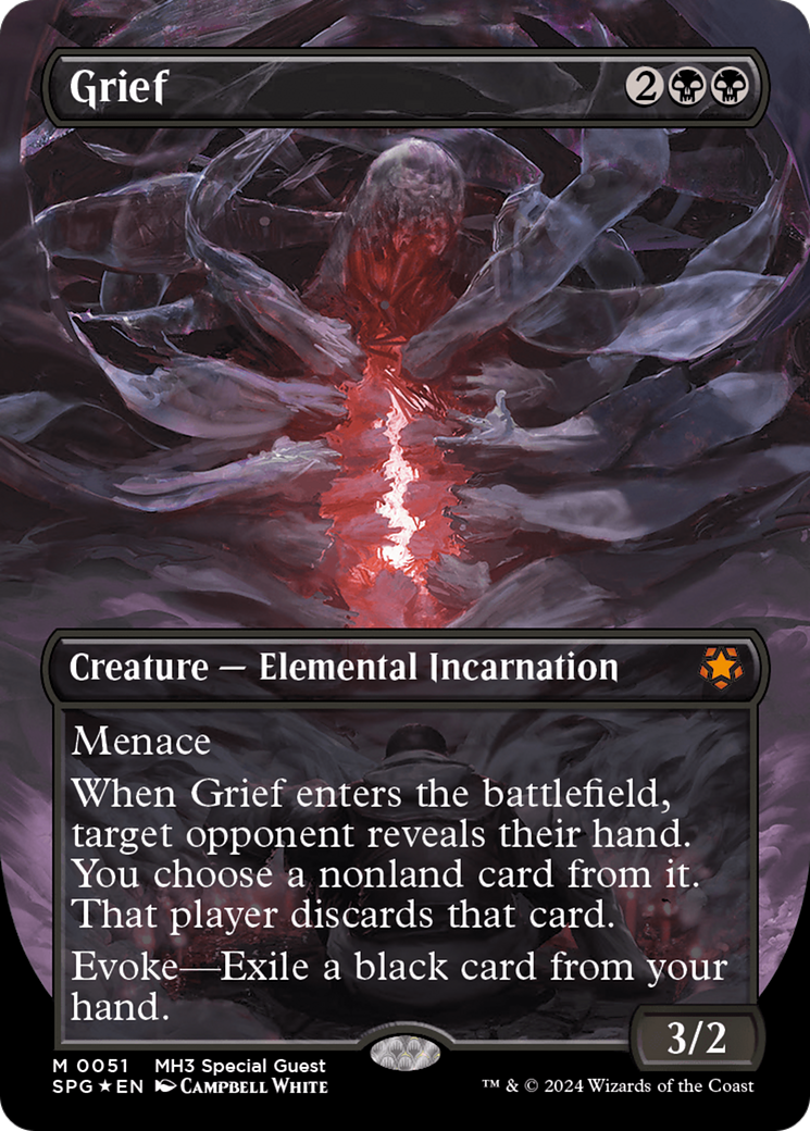 Grief (Borderless) (Textured Foil) [Modern Horizons 3 Special Guests]-1