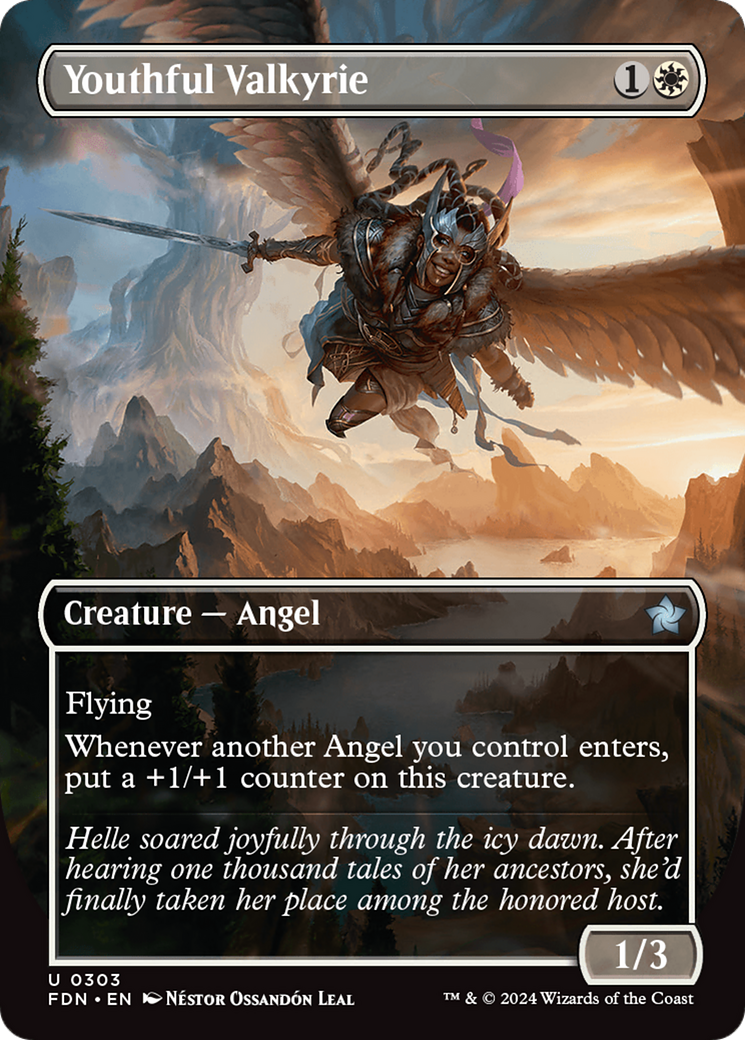 Youthful Valkyrie (Borderless) (FDN-303) - Foundations (Borderless)-1