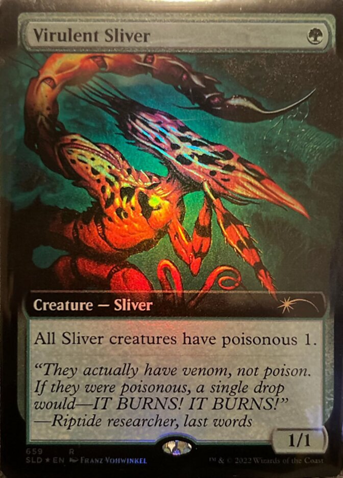 Virulent Sliver (Extended Art) [Secret Lair Drop Promos]-1