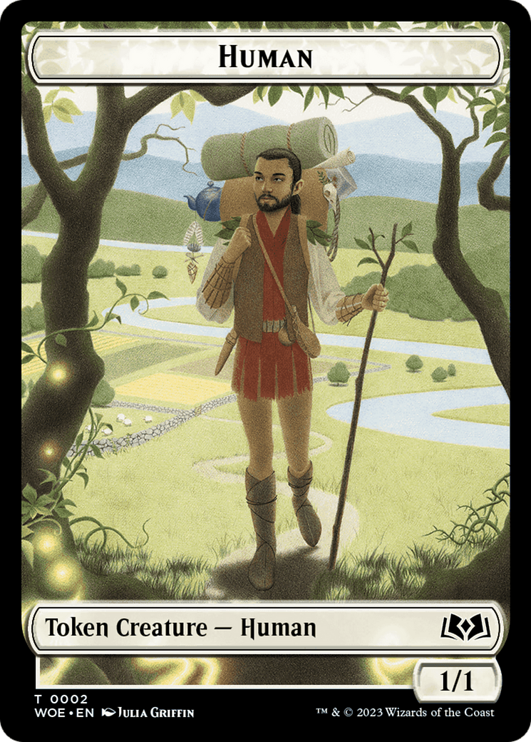 Human // Food (0011) Double-Sided Token [Wilds of Eldraine Tokens]-1