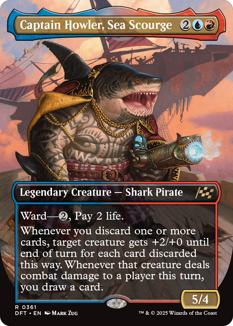 Captain Howler, Sea Scourge (Borderless) [Aetherdrift]-1