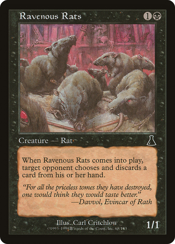 Ravenous Rats [Urza's Destiny]-1