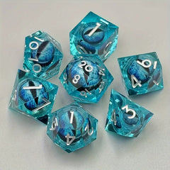 Dragon King's Eye RPG Dice Set (Blue)-1