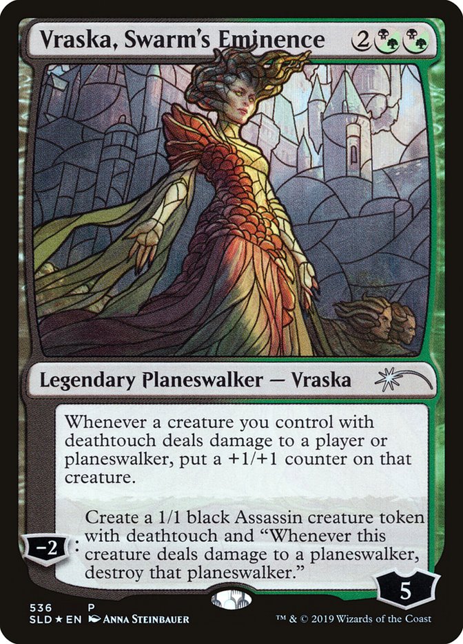 Vraska, Swarm's Eminence (Stained Glass) [Secret Lair Drop Promos]-1