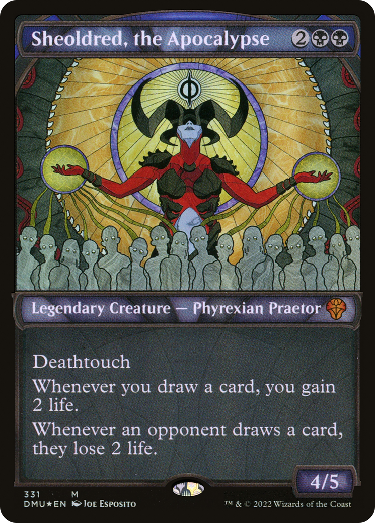 Sheoldred, the Apocalypse (Showcase Textured) [Dominaria United]-1