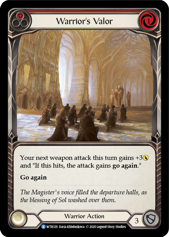 Warrior's Valor (Red) [U-WTR129] (Welcome to Rathe Unlimited)  Unlimited Normal-2