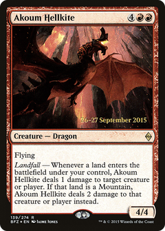 Akoum Hellkite [Battle for Zendikar Prerelease Promos]-1