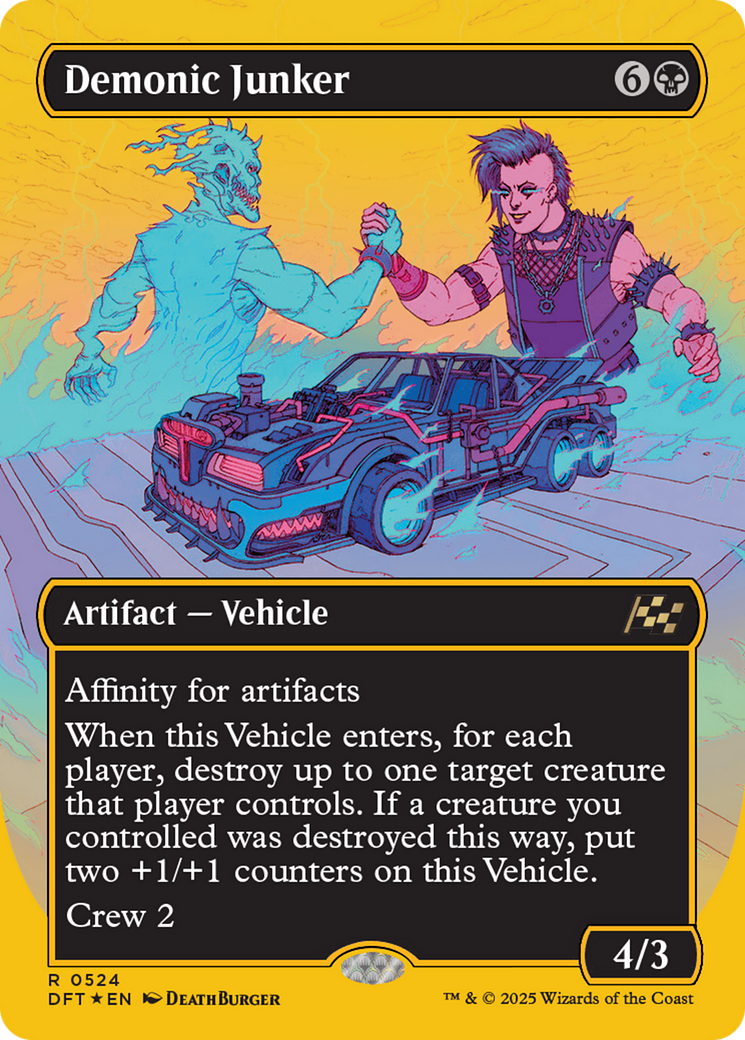 Demonic Junker (Borderless) (First-Place Foil) [Aetherdrift]-1