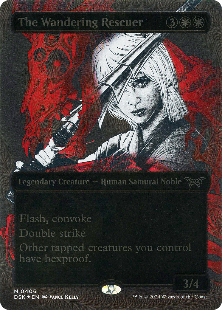 The Wandering Rescuer (Showcase) (Textured) [Duskmourn: House of Horror]-1