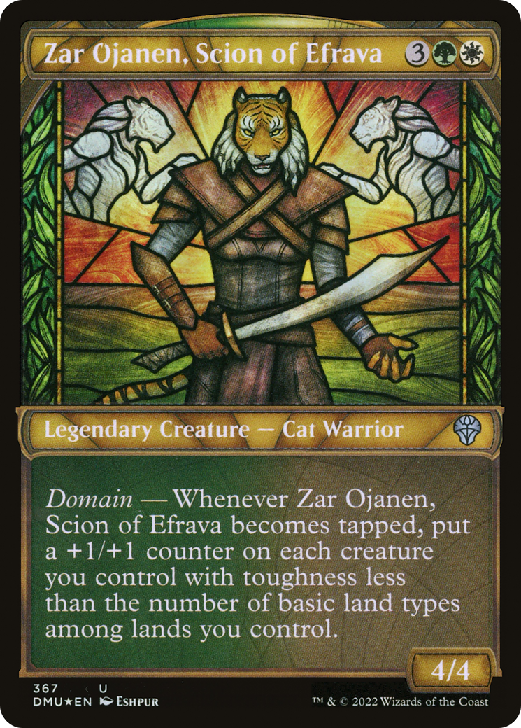 Zar Ojanen, Scion of Efrava (Textured Foil) (DMU-367) - Dominaria United: (Showcase) Foil-1