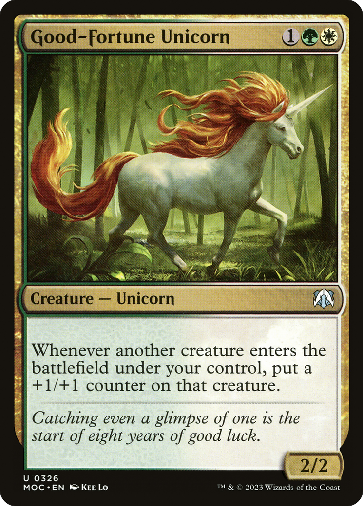 Good-Fortune Unicorn [March of the Machine Commander]-1