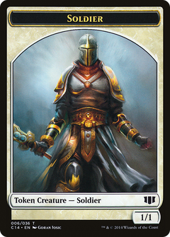Soldier // Spirit Double-Sided Token [Commander 2014 Tokens]-3