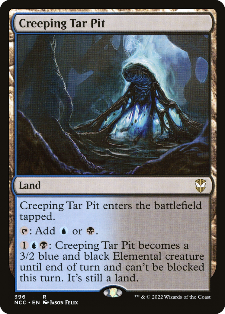 Creeping Tar Pit [Streets of New Capenna Commander]-1