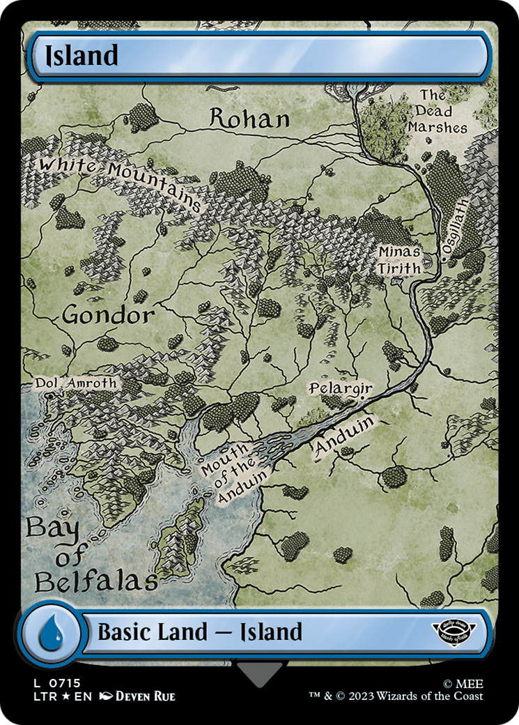 Island (0715) (Surge Foil) [The Lord of the Rings: Tales of Middle-Earth]-1
