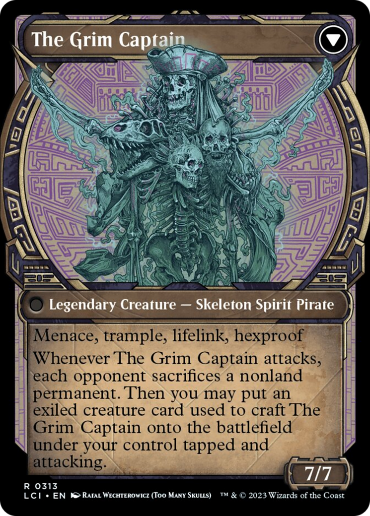 Throne of the Grim Captain // The Grim Captain (Showcase) [The Lost Caverns of Ixalan]-2