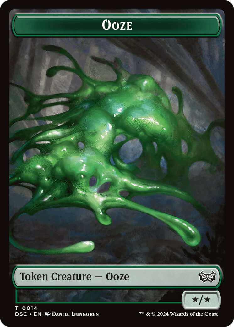 Insect (0011) // Ooze (0014) Double-Sided Token [Duskmourn: House of Horror Commander Tokens]-2
