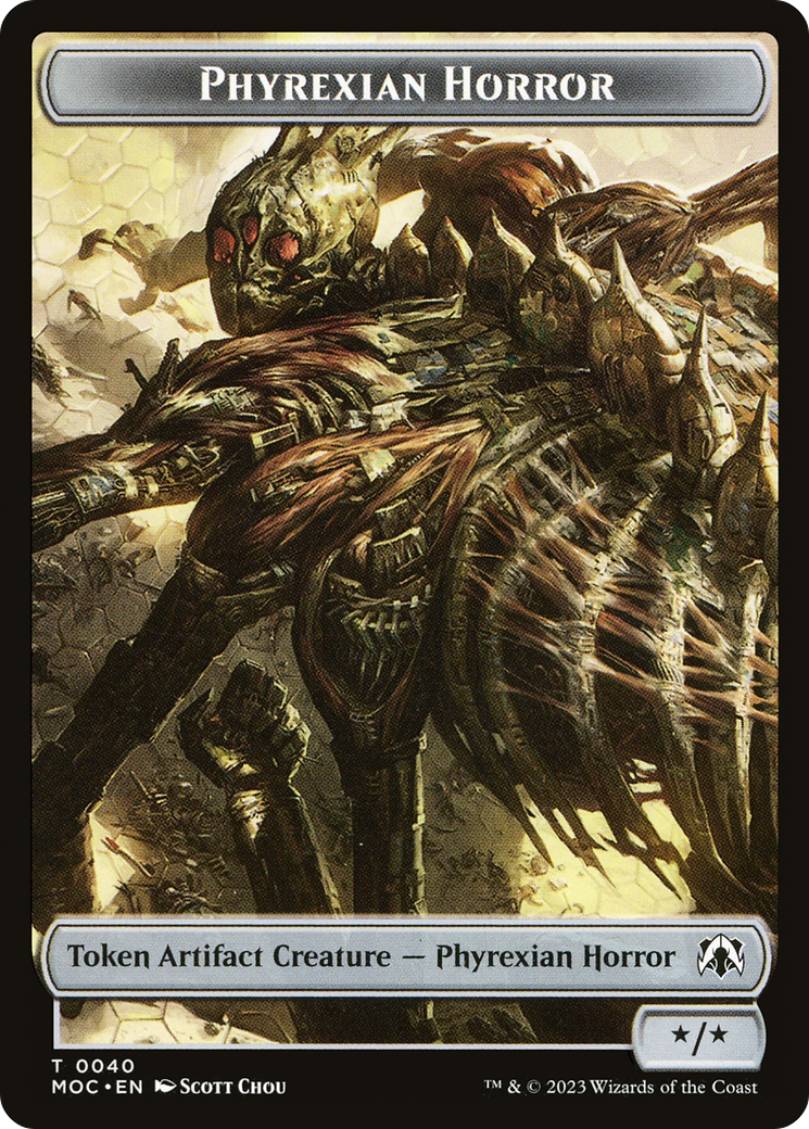 Phyrexian Horror (TMOC-040) - March of the Machine Commander Tokens-1