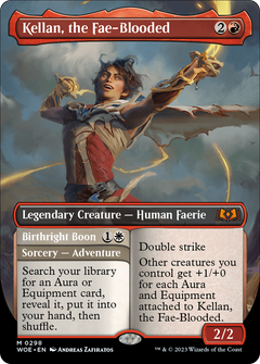 Kellan, the Fae-Blooded // Birthright Boon (Borderless Alternate Art) [Wilds of Eldraine]-1