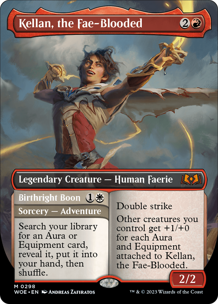 Kellan, the Fae-Blooded // Birthright Boon (Borderless Alternate Art) [Wilds of Eldraine]-1