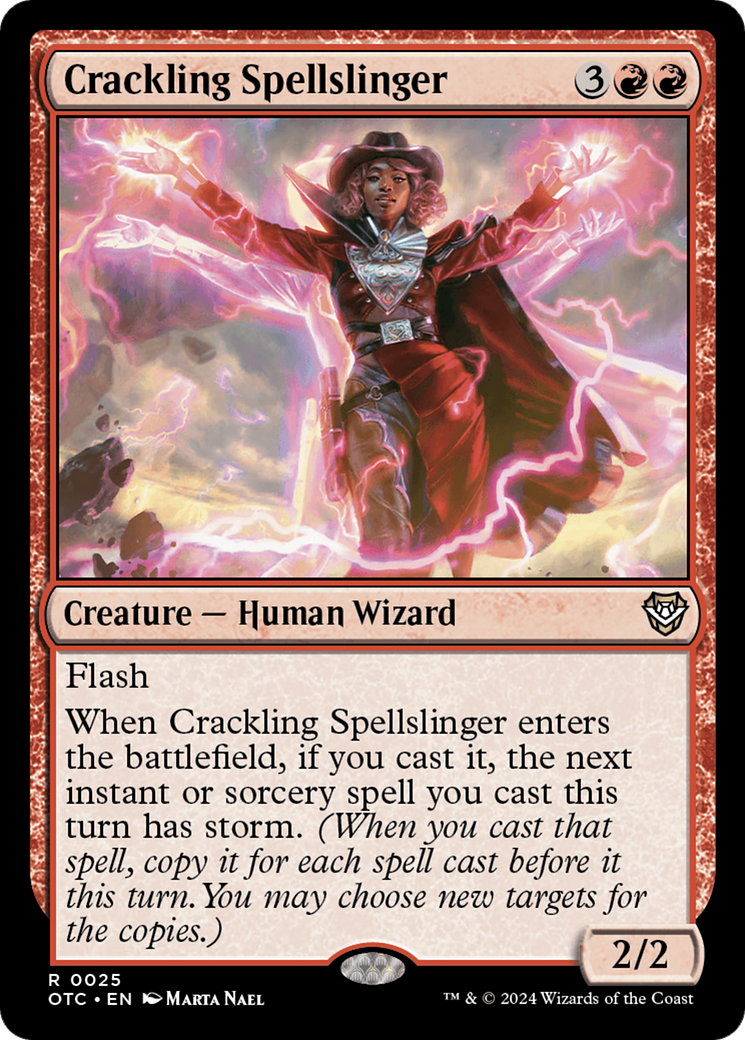 Crackling Spellslinger [Outlaws of Thunder Junction Commander]-1