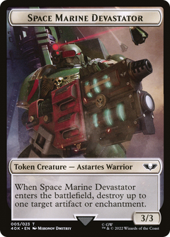Space Marine Devastator (T40K-005) - Warhammer 40,000 Tokens-1
