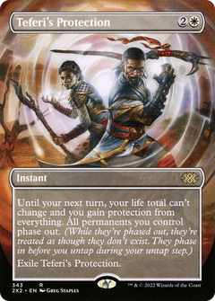 Teferi's Protection (Borderless Alternate Art) [Double Masters 2022]-1