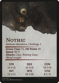 Nothic // Nothic (ACLB-025) - Battle for Baldur's Gate Art Series (Borderless) Foil-2