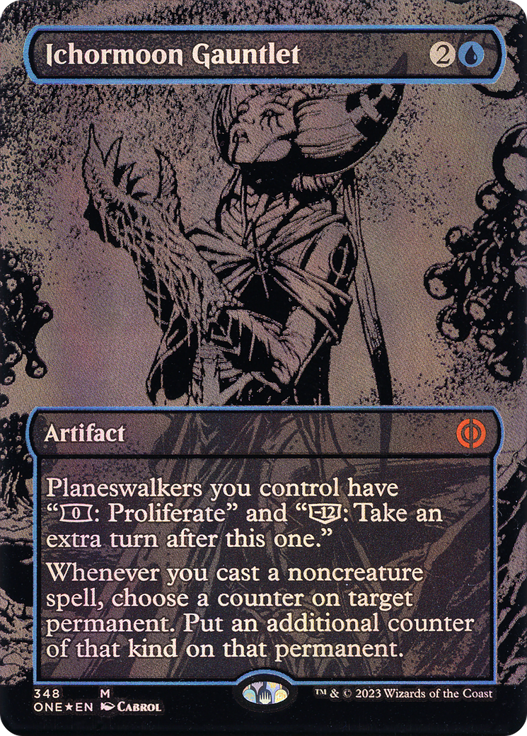 Ichormoon Gauntlet (Oil Slick Raised Foil) [Phyrexia: All Will Be One]-1