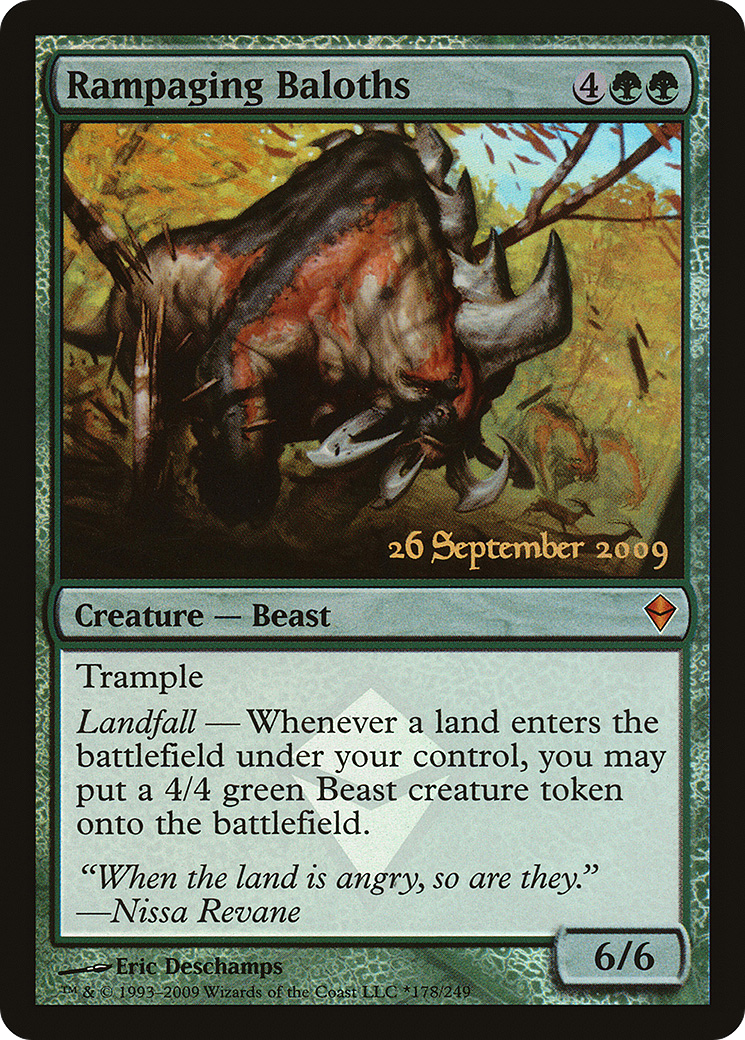 Rampaging Baloths [Zendikar Prerelease Promos]-1