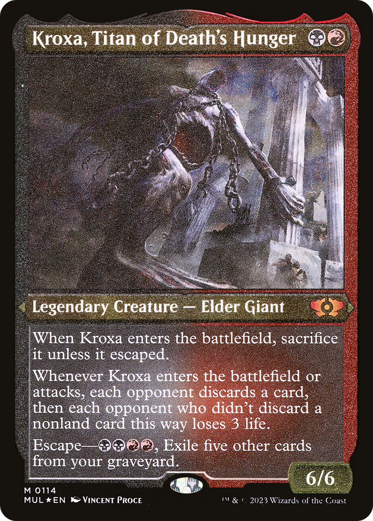 Kroxa, Titan of Death's Hunger (Foil Etched) [Multiverse Legends]-1