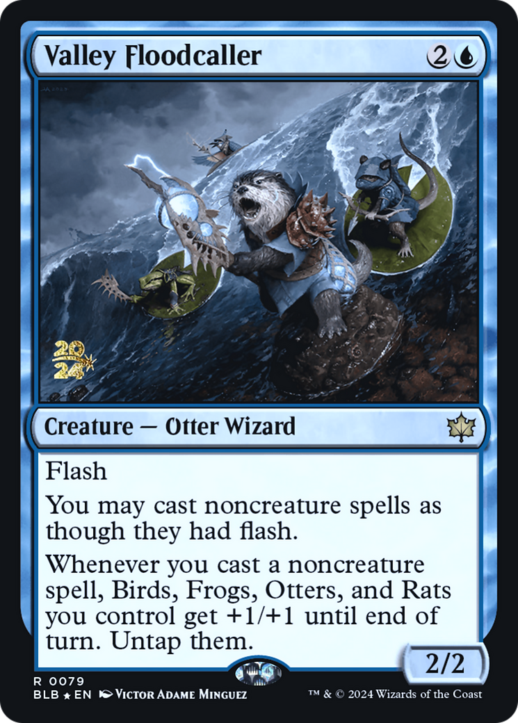 Valley Floodcaller (PRE-079) - Bloomburrow Promos Foil-1