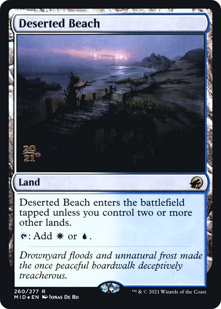 Deserted Beach [Innistrad: Midnight Hunt Prerelease Promos]-1