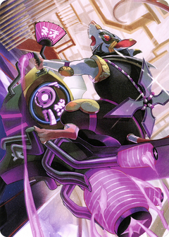 Nashi, Moon Sage's Scion // Nashi, Moon Sage's Scion (ANEO-059) - Neon Dynasty Art Series (Borderless) Foil-1