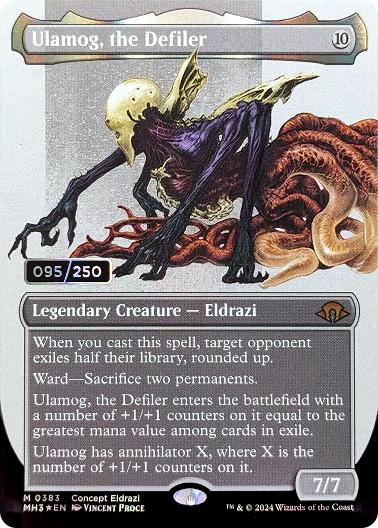 Ulamog, the Defiler (Borderless) (Serial Numbered) (MH3-383) - Modern Horizons 3 (Borderless) Foil-1