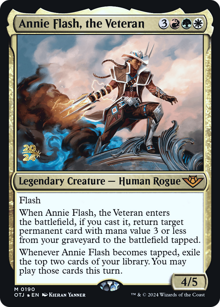 Annie Flash, the Veteran [Outlaws of Thunder Junction Prerelease Promos]-1