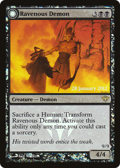 Ravenous Demon // Archdemon of Greed [Dark Ascension Prerelease Promos]-3