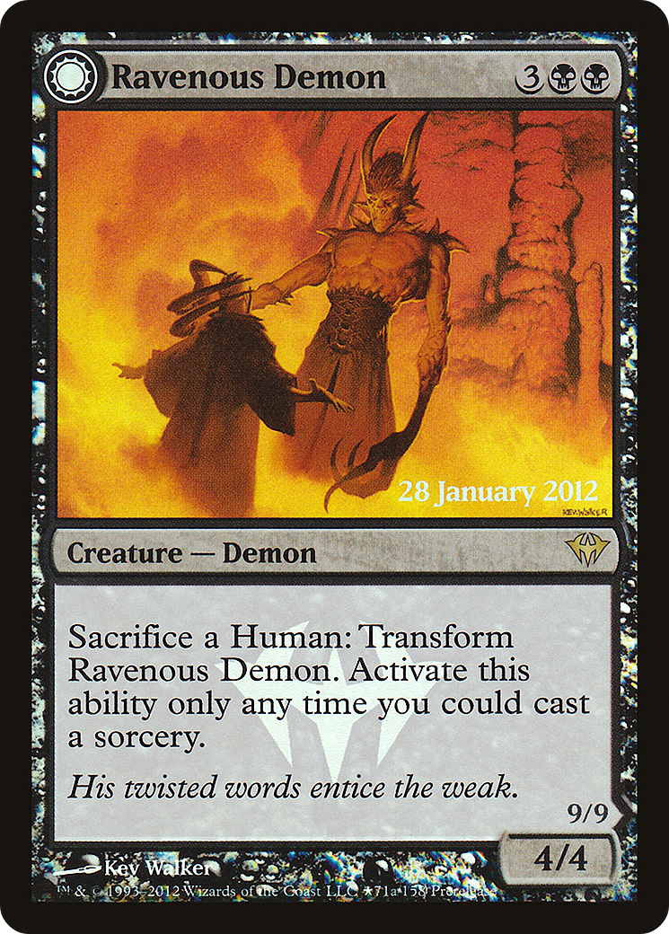 Ravenous Demon // Archdemon of Greed [Dark Ascension Prerelease Promos]-3